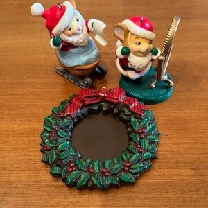 3 Vintage Avon Christmas Ornaments Dated 1982,1983